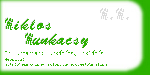 miklos munkacsy business card